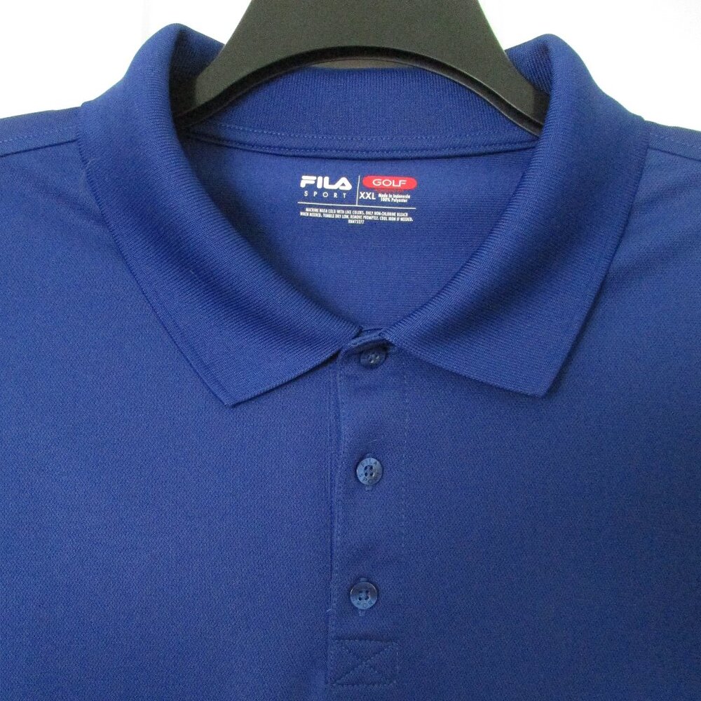 Fila Golf Mens S/S Royal Blue Polo Shirt NWOT - Size XXL Athletic Fit